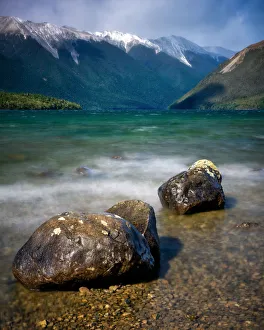 New Zealand Culture Prints: Lake Rotoiti, Nelson Lakes National Park, South Island, New Zealand, Pacific