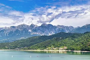 Dolomites Gallery: Lake Santa Croce, Alpago, Belluno, Dolomites, Veneto, Italy, Europe