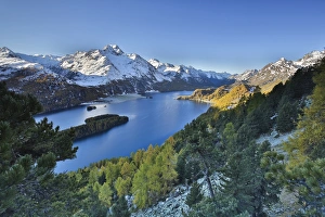Lake Sils Prints: Lake Sils, between Maloja Pass and Lake Silvaplana