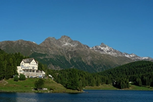 Lakeside Prints: Lake St. Moritz, Canton of Grisons, Switzerland