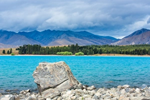 Angry Sky Prints: Lake Tekapo, Canterbury Region, South Island, New Zealand, Pacific