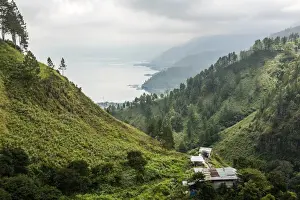 Lake Toba Prints: Lake Toba (Danau Toba), the largest volcanic lake in the world, North Sumatra, Indonesia