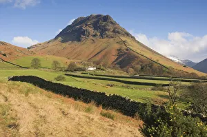 Lake District Prints: A Lakeland farm below Yewbarrow 2058 ft
