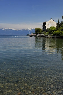 Lake Geneva Prints: Lakeside hotel
