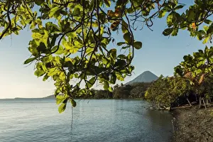 Lake Nicaragua Prints: Lakeside scene and Volcan Concepcion at Merida in islands South East