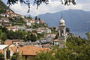 Lake Side Prints: Lakeside village, Lake Como, Lombardy, Italian Lakes, Italy, Europe
