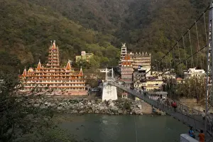Uttarakhand Prints: Lakshman Jula, Rishikesh, Uttarakhand, India, Asia