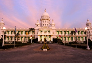 Mysore Prints: Lalitha Mahal, Mysore, Karnataka, India, Asia