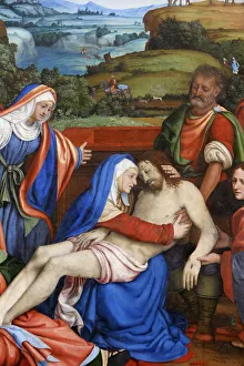 Mary Prints: The Lamentation over the Christs death, by Andrea di Bartolo, painted in 1465, Paris