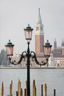 Images Dated 26th July 2005: Lamp post with the Campanile of San Giorgio Maggiore in the background