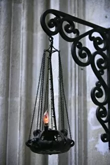 Lamp in Saint Seurin basilica, Bordeaux, Gironde, Aquitaine, France, Europe