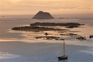 Ushant Prints: Lampaul Bay in the evening, Ouessant Island, Finistere, Brittany, France, Europe