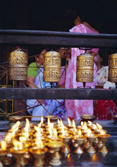 Lamp Prints: Lamps and prayer wheels