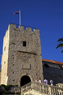 City Gates Prints: Land Gate, Korcula, Dalmatia, Croatia, Europe