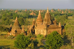 Bagan Prints: Landscape of ancient temples and pagodas, Bagan (Pagan), Myanmar (Burma)
