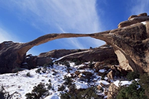 Arching Prints: Landscape Arch with snow