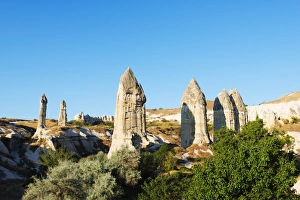 Landscape at Goreme, UNESCO World Heritage Site, Goreme, Cappadocia, Anatolia, Turkey
