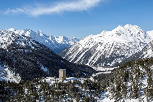Mountainside Prints: The landscape around Maloja Pass in Engadine, Switzerland, Europe