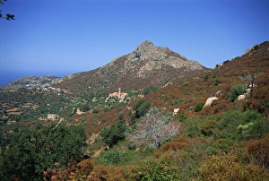 Balagne Prints: Landscape near Corbara, Balagne region, Corsica, France, Europe