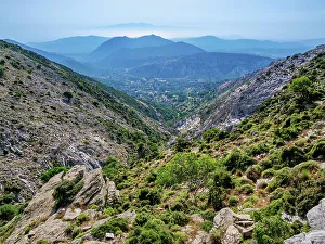 Naxos Island Prints: Landscape seen from the slope of Mount Zas (Zeus)