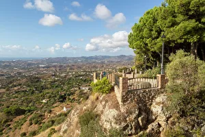 Iron Prints: Landscape view west over coast of Costa del Sol