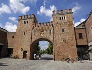 Landtor, Gate tower in the city walls, Landshut, Bavaria, Germany, Europe