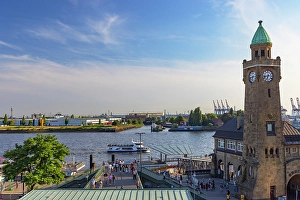 Historical Site Prints: Landungsbruk Europeen ferry pier, Hamburg, Germany, Europe