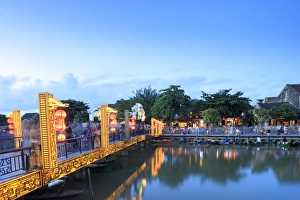 Hoi An Prints: The Lantern Bridge over the Thu Bon River in the historic centre, Hoi An, UNESCO