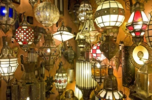 Lamps Prints: Lanterns for sale in the Souk, Marrakech (Marrakesh), Morocco, North Africa, Africa