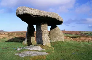 Rural Location Prints: Lanyon Quoit, near Madron, Cornwall, England, United Kingdom, Europe