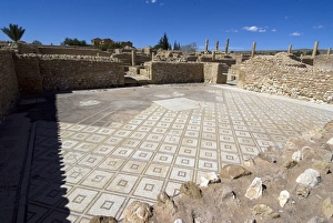 Sbeitla Prints: Large Baths, Roman ruin of Sbeitla, Tunisia, North Africa, Africa