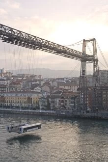 Images Dated 27th October 2007: Las Arenas Suspension Bridge, UNESCO World Heritage Site, Bilbao, Euskadi, Spain
