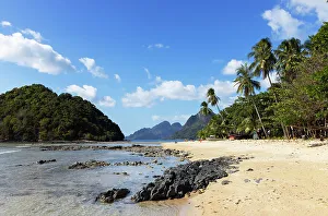Green Hills Prints: Las Cabanas beach, El Nido, Bacuit Bay, Palawan, Philippines, Southeast Asia, Asia