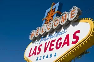 Las Vegas sign, Nevada, United States of America, North America
