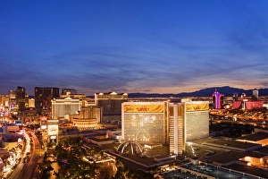 Las Vegas Strip skyline, Las Vegas, Nevada, United States of America, North America
