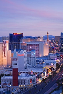 Strip Prints: Las Vegas Strip skyline, Las Vegas, Nevada, United States of America, North America