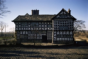 Tudor Prints: Late 15th century building, Hall-I-Th Wood, Lancashire, England, United Kingdom