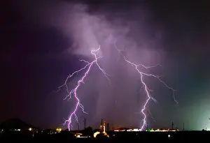 Electricity Prints: A late night lightning storm in Arlington during the 2012 Monsoon season, Arizona