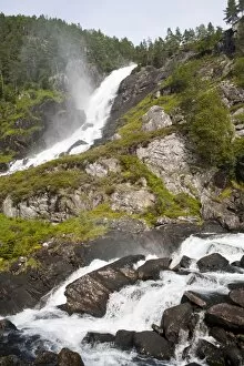 Images Dated 10th August 2009: Latefoss waterfalls, Odda, Hordaland, Norway, Scandinavia, Europe