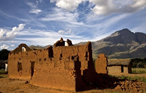 Images Dated 19th April 2008: Laterite brick buildings in the village of Sovakimby, Andringitra National Park