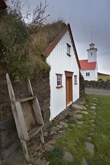 Turf Prints: Laufas historic farmstead, the large turf farm house was built between 1866 and 1870