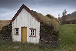 Laufas historic farmstead, north of Akureyri, Iceland, Polar Regions