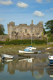 Laugharne Prints: Laugharne Castle, Carmarthenshire, Wales, United Kingdom, Europe