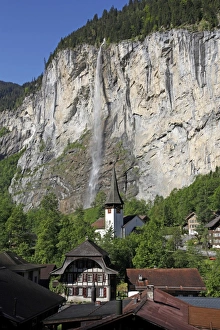 Lauterbrunnen Falls, Lauterbrunnen Valley, Bernese Oberland, Swiss Alps