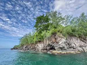 Maluku Prints: Lava flow from the 1998 volcanic eruption at Gunung Api point near Banda Neira in Central Maluku