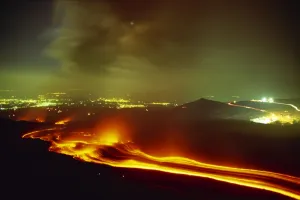 Mount Etna Prints: Lava flow from the Monti Calcarazzi fissure on