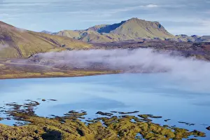 Fjallabak Prints: Lava flows in lake Frostadavatn, Landmannalaugar area, Fjallabak region