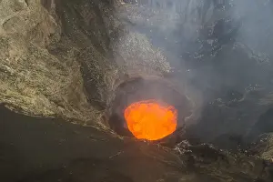 Lava Prints: Lava lake in the caldera of the Ambrym volcano, Vanuatu, Pacific