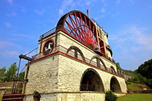 19th Century Gallery: Laxey Wheel, Laxey, Isle of Man, Europe