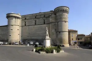Chateaux Prints: Le Chateau (castle) in the hilltop village of Gordes designated one of Les Plus Beaux Villages de France
